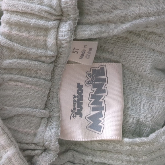 5T Disney Junior Minnie Green Stripes Skirtalls Skirt with Suspenders - Picture 11 of 14